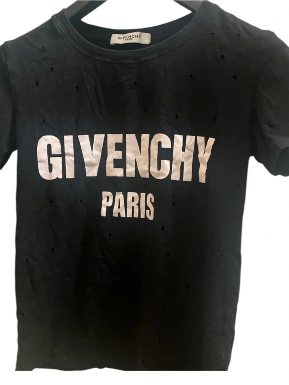 Givenchy Paris distressed black t-shirt - Picture 1 of 4